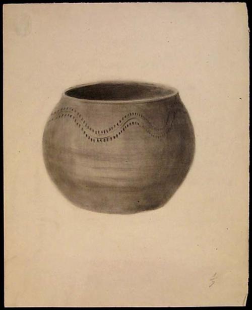 Drawing of clay pot