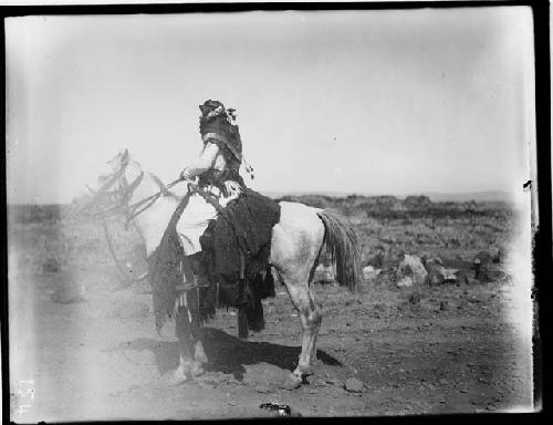 Tribal man on a horse in Northern Africa