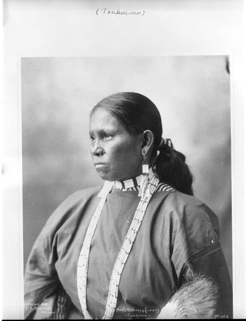 Photograph of Mary Richards, a Tonkawa woman