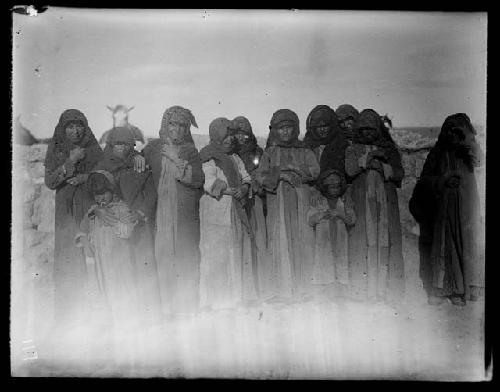 Tribal woman and children