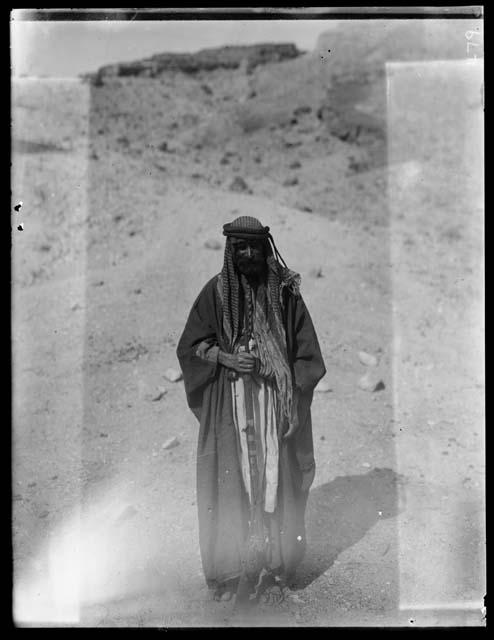 Man standing in traditional tribal clothing