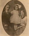 Joseph Evans and Hilda Barker Evans with child
