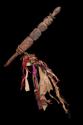 Carved wooden sceptre for travelling - used by priests Dtomba; Hung +