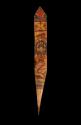 Altar stick of wood with multicolored painted designs