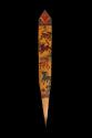 Altar stick of wood with multicolored painted designs