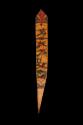 Altar stick of wood with multicolored painted designs