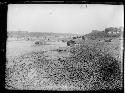 Bed of Delaware River at low water above the Calhoun Street bridge looking upstream