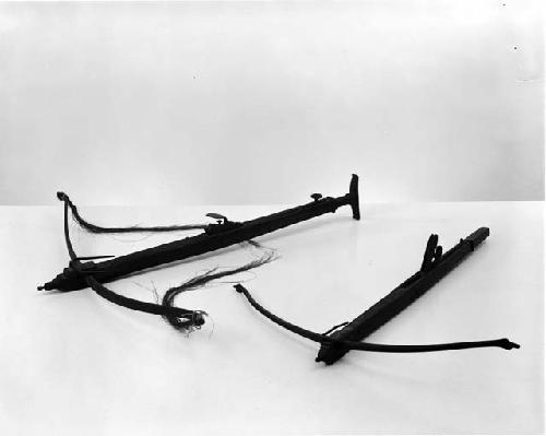 Two English cross bows