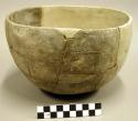 Ceramic bowl, plain, reconstructed