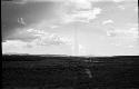 Landscape of empty field and sky