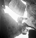 Man works at excavation site