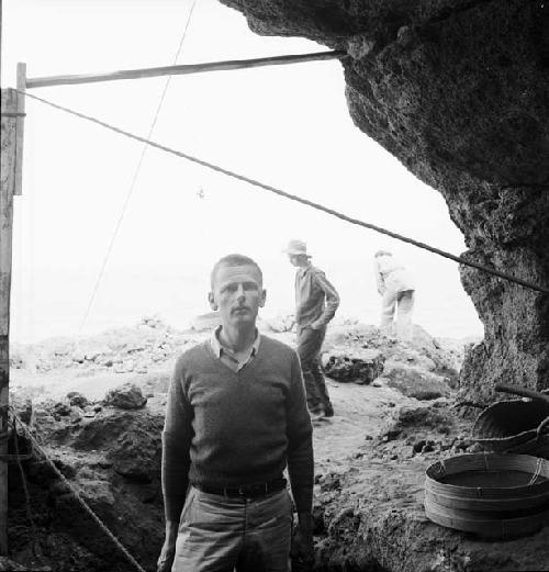 People working at excavation site