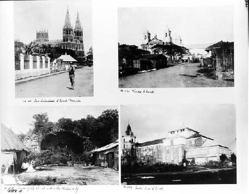 Four images of churches in Manilla