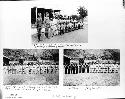 Three images of constabulary troops in Bontoc; one including men in native dress alongside new fighting line