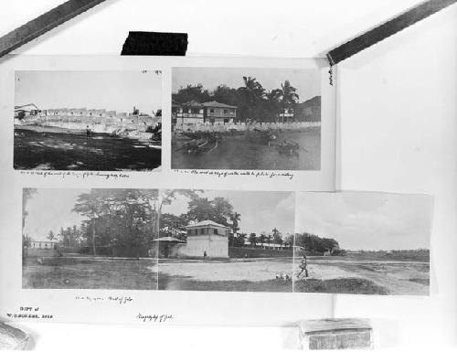 Three landscape images of Jolo, including town wall