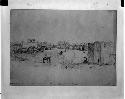 Photograph of sketch of entrance to San Antonio from Alamo