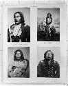 Four portraits of Native American men.