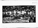 Photograph of ink sketch of Fountain in Plaza