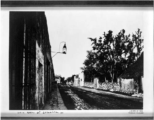 Gas lamp on street