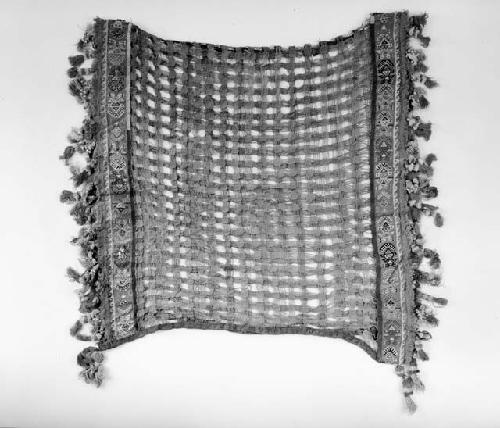 Woven cloth with fringe