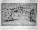 Photograph of sketch of waterfall