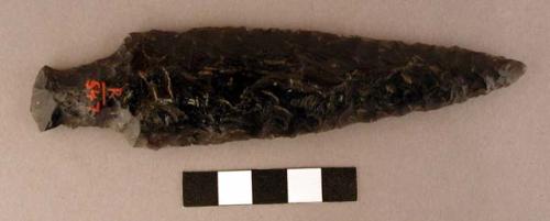 Chipped implement, obsidian