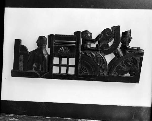 Argillite panel carving