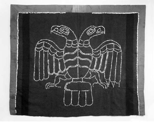 Button blanket with eagle detail