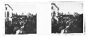 stereo glass slides of Siam; crowd in street