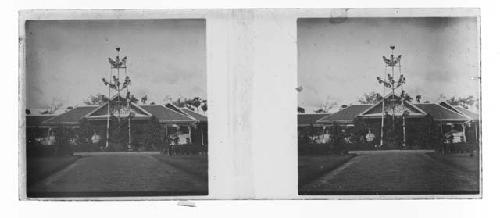 stereo glass slides of Siam; single level structure structure