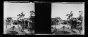 stereo glass slides; river view from vessel