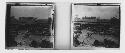 stereo glass slides; overlooking small boats at dock