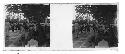 stereo glass slides; men with cameras photographing military man outdoors