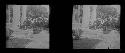 stereo glass slides; figurines on outdoor entrance