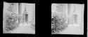 stereo glass slides; garden and shrine exterior