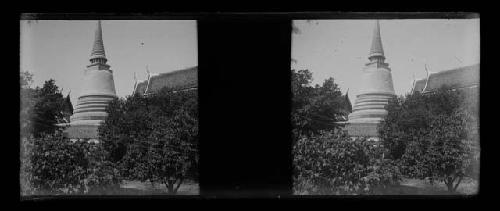 stereo glass slides; circular roof structure