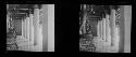 stereo glass slides; hallway of columns