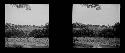 stereo glass slides; hut next to field