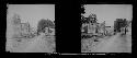 stereo glass slides; ruins and wall