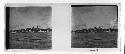 Stereo glass slides of Siam; village as seen from river