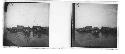 Stereo glass slides of Siam; houses on stilts in water