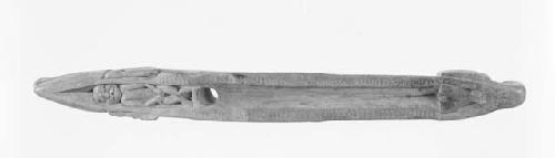 Carved wooden stick, Atlatl

