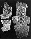 Copy negative of Bas-reliefs from Temple of the Carvings from Peabody Museum Memoirs, Volume 9, no. 1, 1941, Figure 49-50; Stone, Doris. "Pre-Columbian man finds Central America"