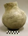 Undecorated pottery jar