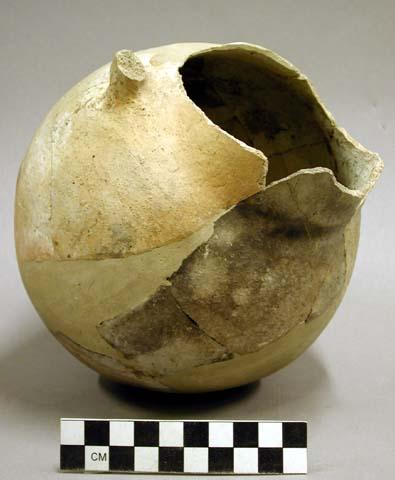 Undecorated pottery jar