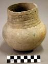 Banded neck pottery jar