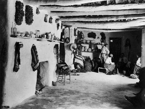 Interior of Oraibi House, 1899 or 1900