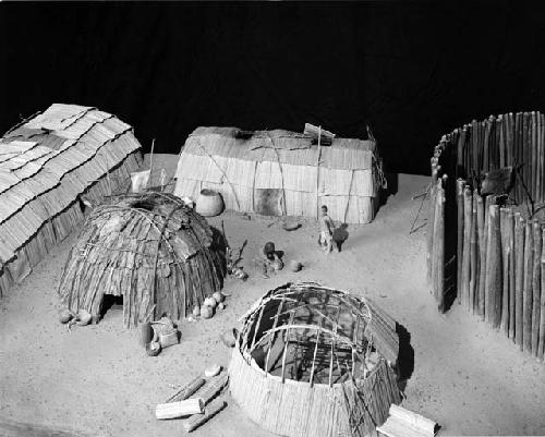 Model of house group of the Kwakwaka’wakw Indians