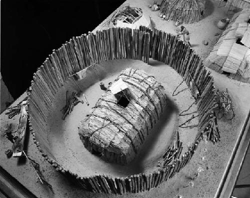 Model of house group of the Kwakwaka’wakw Indians