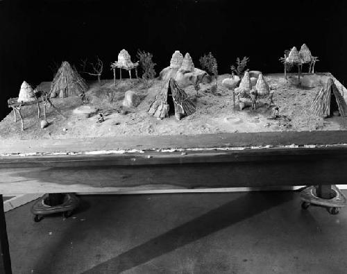 Model of House Group of the western Mono Indians
